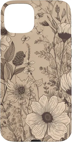 Miniatura 9 de Funda para iPhone 13 Pro Beige Tan Wildflower Floral Minimal Flower Boho