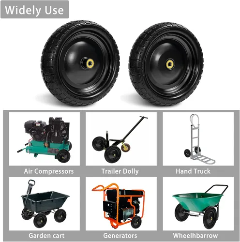 Miniatura 7 de Parts Camp para carritos Gorila Ruedas de 13 pulgadas, neumáticos de repuesto para carritos Gorila de 4.00-6, neumático y rueda sólidos sin