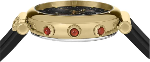 Miniatura 2 de Salvatore Ferragamo Reloj de cuarzo con cronógrafo de acero inoxidable para mujer con correa de silicona negro 20 Modelo SFYB00221