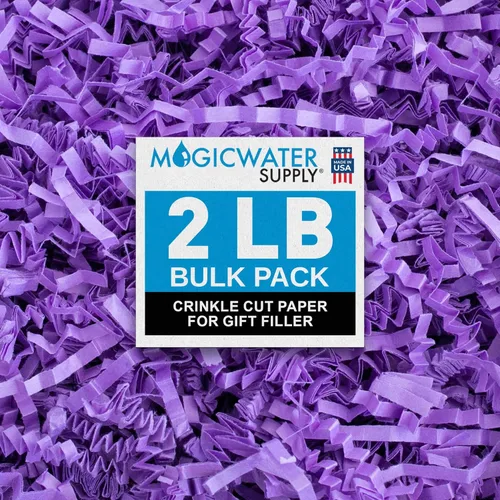 Miniatura 32 de MagicWater Papel de Corte Ondulado para Cestas de Regalo - 2LB - Blanco y Dorado - Perfecto para Relleno de Papel Triturado, Relleno de Cestas