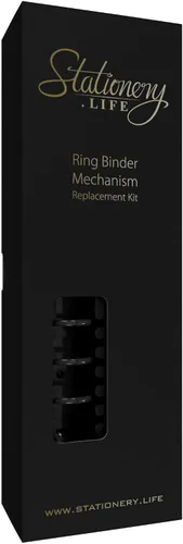 Miniatura 2 de Kit de repuesto de mecanismo de carpeta de anillos para organizadores personales, planificadores de 6 anillos (níquel negro, personal)