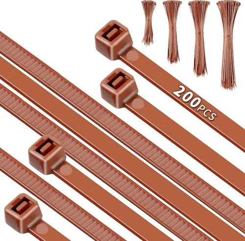 Miniatura 8 de PA66 - Bridas verdes para cables, 200 piezas de 12+10+8+4 pulgadas con resistencia de 22 a 55 libras, bridas de nailon autoblocantes premium
