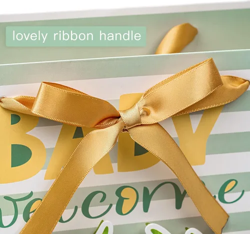 Miniatura 18 de Loveinside Bolsa de regalo de koala gris bebé con papel de seda y tarjeta de felicitación para baby shower, nuevos padres y más, 16 x 6 x 12
