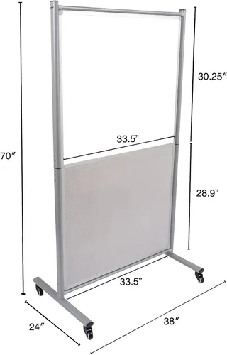 Miniatura 5 de Stand Up Desk Store - Pizarra blanca magnética móvil rodante, divisor de habitación, pizarra de borrado en seco para el hogar o el aula