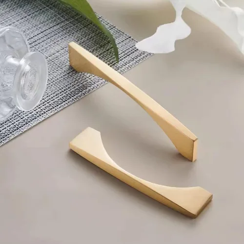 Paquete de 4 tiradores dorados de latón cepillado para cajones de tocador, accesorios de gabinete de baño