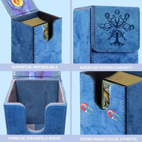 Miniatura 4 de PROMAXIBINDER MTG Commander - Caja de baraja con 2 divisores, se adapta a más de 100 tarjetas de una sola funda, caja de cubierta mágica de imán