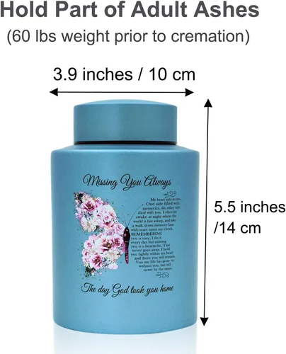 Miniatura 3 de Urnas de cremación pequeñas de hasta 60 libras para parte de cenizas adultas masculinas y femeninas, mini urna decorativa conmemorativa de recuerdo