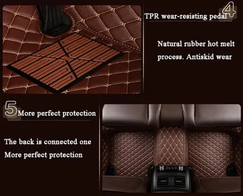 Miniatura 5 de Alfombrillas de cuero completas a medida para auto - Mejora el interior de tu vehículo con forros de piso específicos para vehículos - Perfectas