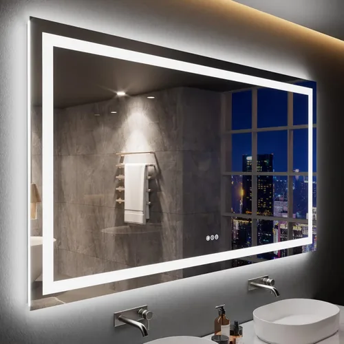 Miniatura 64 de LOAAO Espejo de Baño LED de 40"X32" con Luces, Antivaho, Regulable, Retroiluminación RGB + Iluminación Frontal, Espejo de Tocador de Baño