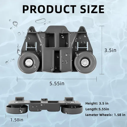 Miniatura 2 de AMI PARTS W10195417V WPW10195417V 4 paquetes de ruedas para lavavajillas estante inferior apto para kitchen-aid whirl-pool ken-more lavavajillas