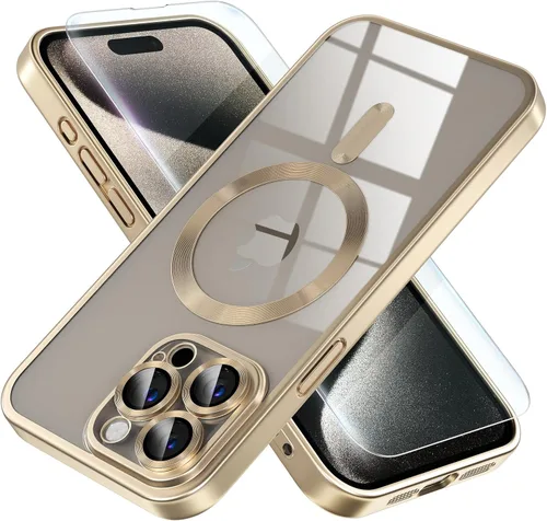 Miniatura 89 de Misea Funda magnética para iPhone 14 compatible con MagSafe [nunca amarillenta] [protección contra caídas de grado militar] protector completo