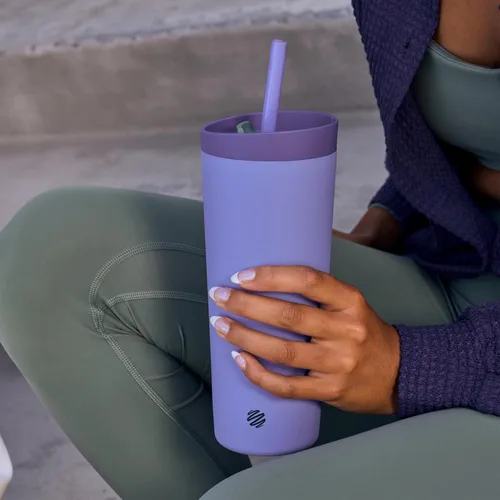 Miniatura 5 de BlenderBottle - Vaso agitador aislante de acero inoxidable 2 en 1, tapa hermética Swig, popote, BlenderBall, sin BPA, para batidos de proteínas