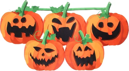 Bandera colgante de calabaza de Halloween de 59 pulgadas, divertida bandera de calabaza de Halloween, pancarta colgante para otoño al aire libre,