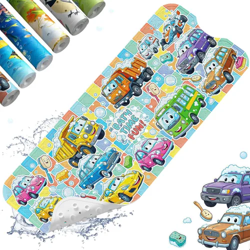 Miniatura 20 de XIYUNTE Alfombra de Baño para Bebé para Bañera Antideslizante Alfombra de Baño para Niños - 40''x16'' Extra Larga Alfombra de Bañera para Bebé