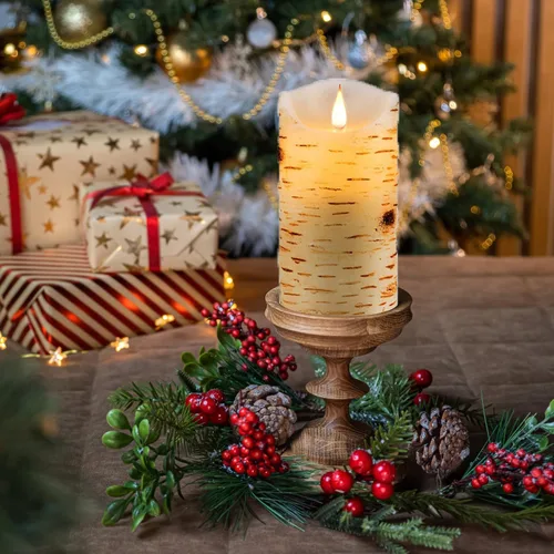 Miniatura 2 de Velas LED sin llama con pilas, con mecha 3D, control remoto de 10 teclas, temporizador de 24 horas, juego de 2 velas parpadeantes eléctricas, cera