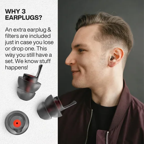 Miniatura 7 de EarPeace Tapones para los oídos para motocicleta, reutilizables, de alta fidelidad para moto, protección auditiva para deportes de motor, trabajo