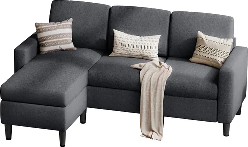 Miniatura 3 de SUNLEI Sofá seccional modular de 187 cm, cómodo sofá tipo nube con otomano móvil, sofá modular en forma de L de asiento profundo, sofás seccionales