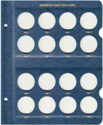 Miniatura 5 de Whitman US Kennedy Álbum de monedas de medio dólar 1964 - 2002 #9127
