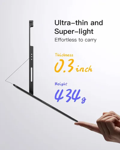 Miniatura 2 de Inateck Funda para iPad de 10ª/11ª generación con teclado, teclado ultraligero con soporte para bolígrafo para iPad de 11ª