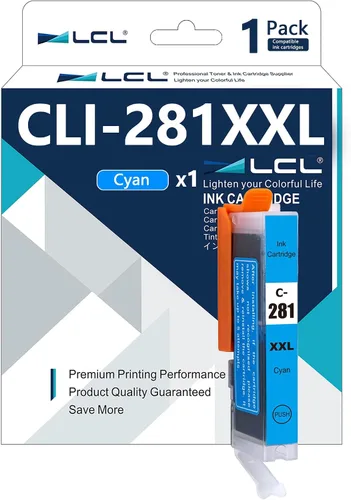 Miniatura 8 de LCL Cartucho de tinta azul fotográfico compatible CLI-281 de repuesto para Canon CLI-281XL CLI-281XXL 281 PB funciona con Canon PIXMA TS8120 TS8220