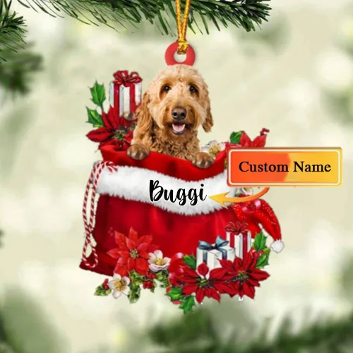 Miniatura 83 de Perro Akita Inu personalizado en bolsa de regalo, adorno de Navidad, nombre personalizado, regalo para amantes de los perros, familia, Navidad