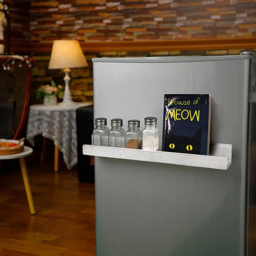 Miniatura 4 de Tanlade 2 estantes magnéticos para pizarra blanca, estantes magnéticos para aula, estantes flotantes para pared, refrigerador, dormitorio, baño