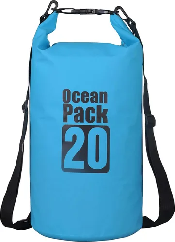 Miniatura 34 de 2L/3L/5L/10L/15L/20L/30L 500D Lona resistente PVC impermeable bolsa seca saco para kayak/canoa/pesca/rafting/natación/campamento/snowboard Rosado