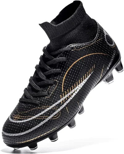 Tacos de fútbol para niños y niñas, zapatos de entrenamiento de fútbol para exteriores e interiores, zapatos de césped atlético