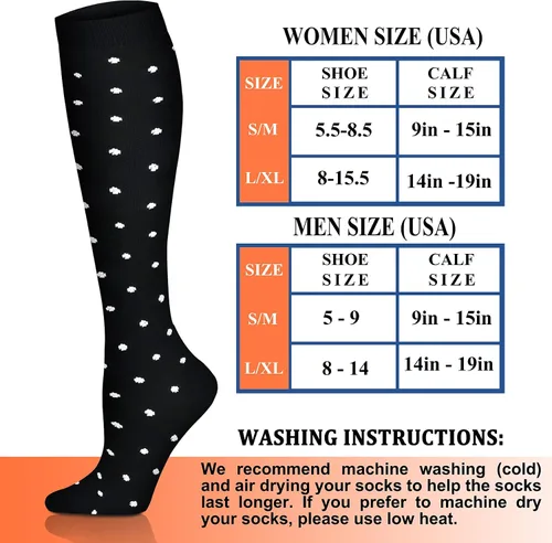 Miniatura 7 de FEYHAY Calcetines de compresión de cobre (8 pares) de 15-20 mmHg de circulación es la mejor atlética y diaria para hombres y mujeres, correr