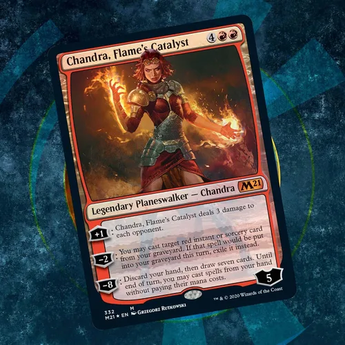 Miniatura 3 de Magic: The Gathering Chandra, Baraja Planeswalker Catalyst de Flame, juego básico 2021 (M21), cubierta de inicio de 60 cartas, C76580000