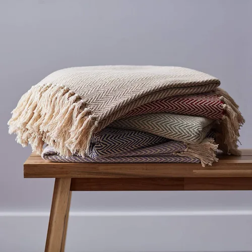 Miniatura 6 de DII Chevron Throw Collection Maneja de mano de algodón, 50x60, alcachofa