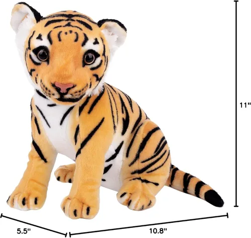 Miniatura 8 de Berry President Juguetes de peluche, juguetes de peluche, juguetes de peluche de tigre sentado, muñecas de animales realistas y encantadoras