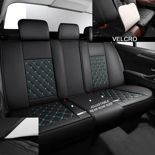 Miniatura 3 de Car Seat Cover Leather Full Set for Dacia Sandero Stepway 3.GEN 2.Gen 2012-2020 2021 2022 2023, Universal Non-Slip Waterproof Durable Vehicle Seat