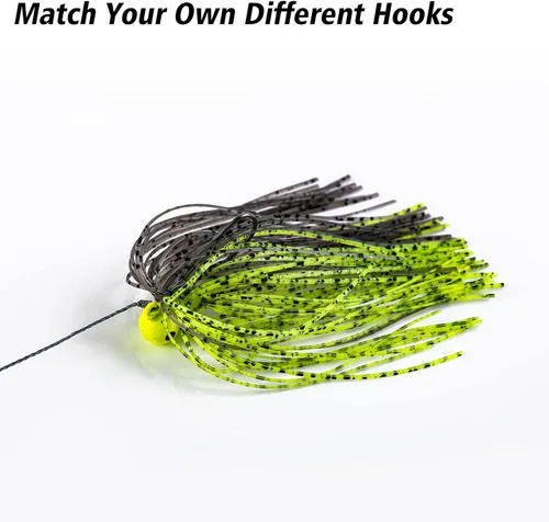 Miniatura 4 de Goture Silicone Jig Skirts, 24pcs/30pcs Bass Fishing Jigs Spinnerbait Skirts Replacement Kit,5 Colors Silicone Skirts for Fishing Lures, Football
