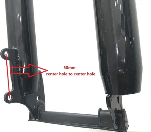 Miniatura 6 de Horquilla negra para bicicleta, 26 pulgadas de triple árbol Horquilla de suspensión - Horquilla de bicicleta motorizada a gas (negro)