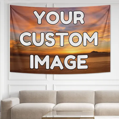 Miniatura 13 de kioskbanks Tapiz personalizado con foto para dormitorio, tapiz de pared personalizado con tu propia imagen, telón de fondo para decoración del hogar