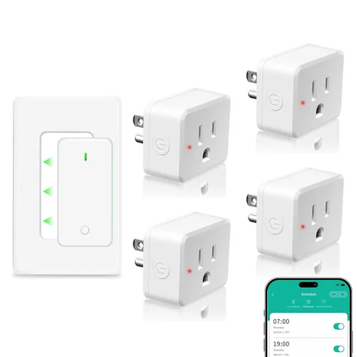 Miniatura 97 de NineLeaf Interruptor de salida remoto inalámbrico, interruptor de lámpara remoto, interruptor decorativo de enchufe de luz de encendido y apagado