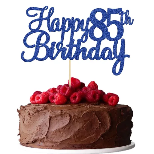 Miniatura 16 de Gyufise 1 decoración para pastel de cumpleaños número 10 con purpurina azul para tarta de 10 años de edad, decoraciones fabulosas para tartas