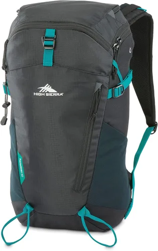 Miniatura 15 de High Sierra Pathway 2.0 Mochila con funda de almacenamiento de hidratación, para senderismo, ciclismo, camping, viajes, verde bosque/negro, 60