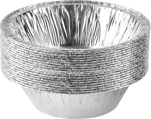 Miniatura 12 de PLASTICPRO - Sartén redonda de aluminio desechable de 7 pulgadas, apta para congelador y horno - Para hornear, cocinar, almacenamiento, asar