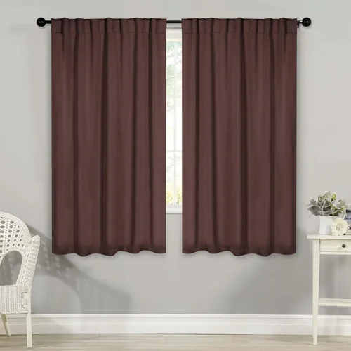 Miniatura 10 de BLUENILEMILLS Paneles de cortinas opacas para oscurecer la habitación con bolsillo para barra/pestañas traseras, cortinas perfectas para ventanas