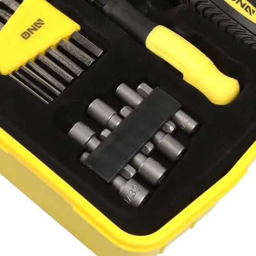 Miniatura 4 de DNA MOTORING Kit de herramientas de mano universal, juego de llaves hexagonales de destornillador multibits, destornillador multibit con puntas