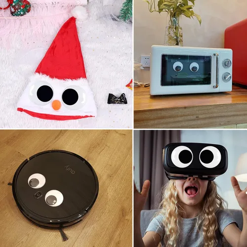 Miniatura 5 de Ojos pegajosos medianos de 2.7 pulgadas, autoadhesivos, ojos grandes y pegajosos de 2.8 in, ojos grandes y pegajosos para fiestas, decoración