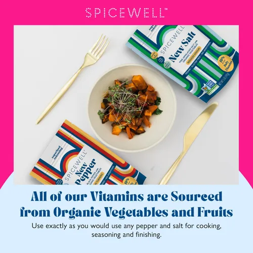 Miniatura 6 de Spicewell Nuevo dúo de bolsa de sal y pimienta Sal rosa del Himalaya reducida en sodio + la pimienta negra más sabrosa y cálida infundida