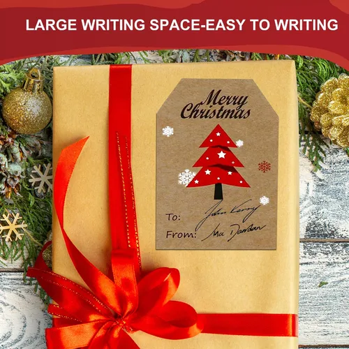 Miniatura 3 de 500 etiquetas adhesivas de regalo de Navidad, etiquetas autoadhesivas de nombre de Navidad, etiquetas de Navidad para regalos, lindas calcomanías