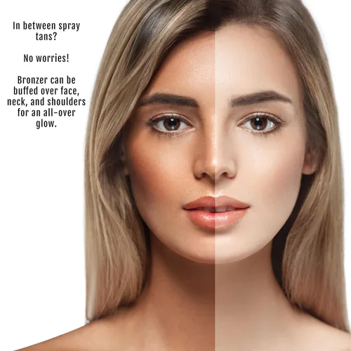 Miniatura 3 de BaeBlu Bronceador orgánico 100% natural en polvo prensado mate, fabricado en Estados Unidos, brillo de verano