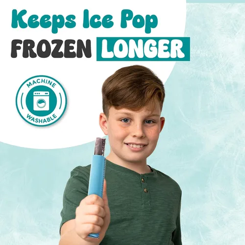 Miniatura 4 de Kooleez - Fundas de neopreno aisladas para paletas de hielo, fundas de neopreno aisladas para congeladores, soportes para paletas para niños