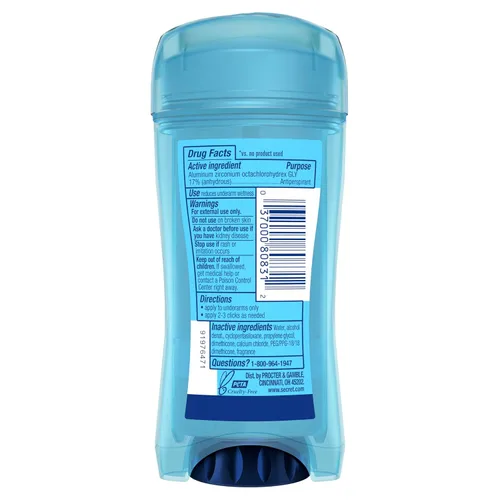 Miniatura 11 de Secret Outlast - Desodorante antiperspirante para mujer, protección contra el sudor y el olor, minerales equilibradores de pH, gel transparente, sin