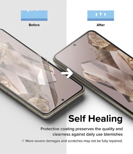 Miniatura 7 de Ringke Película doble fácil [protección de 4 capas] compatible con Google Pixel 8 Pro, revestimiento de reparación autocurable, cobertura completa