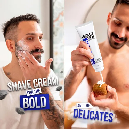 Miniatura 4 de Crema de afeitar para piel sensible, crema de afeitar facial y corporal, cómodo deslizamiento corporal, afeitado sin irritación, protege